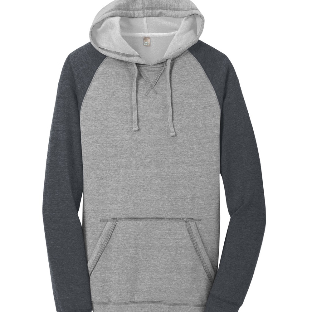 District Heather Grey/Heather Charcoal Raglan Sweatshirt